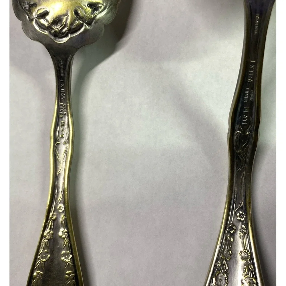 Oneida GALVESTON‎ Stainless Steel Flatwear 2pc Gravy Ladle & Serving Spoon